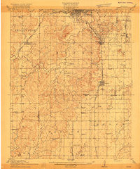 Kiefer Oklahoma Historical topographic map, 1:62500 scale, 15 X 15 Minute, Year 1916