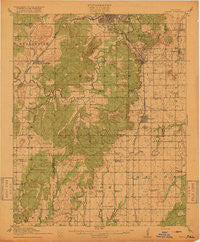 Kiefer Oklahoma Historical topographic map, 1:62500 scale, 15 X 15 Minute, Year 1916