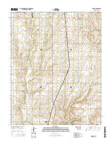 Kildare Oklahoma Current topographic map, 1:24000 scale, 7.5 X 7.5 Minute, Year 2016