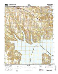 Kingston South Oklahoma Current topographic map, 1:24000 scale, 7.5 X 7.5 Minute, Year 2016