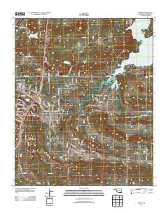 Krebs Oklahoma Historical topographic map, 1:24000 scale, 7.5 X 7.5 Minute, Year 2012