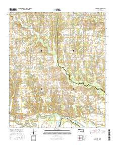 Lake West Oklahoma Current topographic map, 1:24000 scale, 7.5 X 7.5 Minute, Year 2016