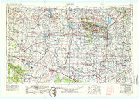 Lawton Oklahoma Historical topographic map, 1:250000 scale, 1 X 2 Degree, Year 1955