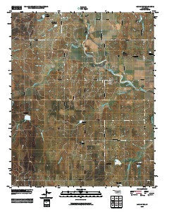Lindsay SW Oklahoma Historical topographic map, 1:24000 scale, 7.5 X 7.5 Minute, Year 2009