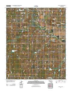 Lindsay SW Oklahoma Historical topographic map, 1:24000 scale, 7.5 X 7.5 Minute, Year 2012