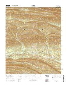 Ludlow Oklahoma Current topographic map, 1:24000 scale, 7.5 X 7.5 Minute, Year 2016