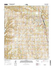 Madill Oklahoma Current topographic map, 1:24000 scale, 7.5 X 7.5 Minute, Year 2016