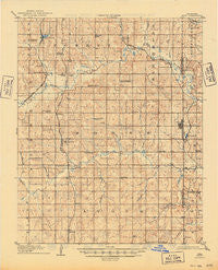 Maud Oklahoma Historical topographic map, 1:62500 scale, 15 X 15 Minute, Year 1908