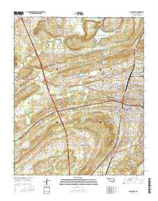 McAlester Oklahoma Current topographic map, 1:24000 scale, 7.5 X 7.5 Minute, Year 2016