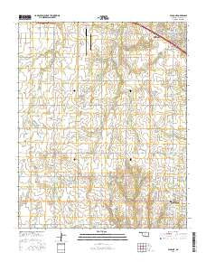 Minco NE Oklahoma Current topographic map, 1:24000 scale, 7.5 X 7.5 Minute, Year 2016