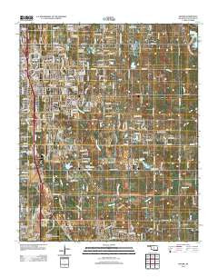 Moore Oklahoma Historical topographic map, 1:24000 scale, 7.5 X 7.5 Minute, Year 2012