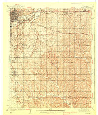 Moore Oklahoma Historical topographic map, 1:62500 scale, 15 X 15 Minute, Year 1938