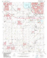 Mustang Oklahoma Historical topographic map, 1:24000 scale, 7.5 X 7.5 Minute, Year 1986