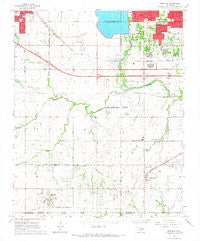 Mustang Oklahoma Historical topographic map, 1:24000 scale, 7.5 X 7.5 Minute, Year 1966
