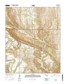 Nebo Oklahoma Current topographic map, 1:24000 scale, 7.5 X 7.5 Minute, Year 2016