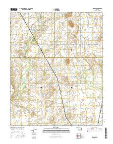 Neodesha Oklahoma Current topographic map, 1:24000 scale, 7.5 X 7.5 Minute, Year 2016