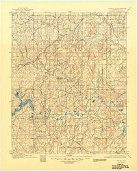 Nuyaka Oklahoma Historical topographic map, 1:125000 scale, 30 X 30 Minute, Year 1901