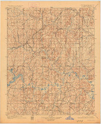 Nuyaka Oklahoma Historical topographic map, 1:125000 scale, 30 X 30 Minute, Year 1901