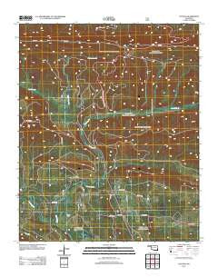 Octavia Oklahoma Historical topographic map, 1:24000 scale, 7.5 X 7.5 Minute, Year 2012