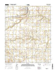 Okeene Oklahoma Current topographic map, 1:24000 scale, 7.5 X 7.5 Minute, Year 2016