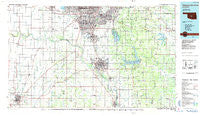 Oklahoma City South Oklahoma Historical topographic map, 1:100000 scale, 30 X 60 Minute, Year 1985