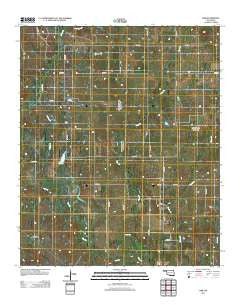 Orr Oklahoma Historical topographic map, 1:24000 scale, 7.5 X 7.5 Minute, Year 2012