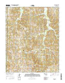 Paden Oklahoma Current topographic map, 1:24000 scale, 7.5 X 7.5 Minute, Year 2016