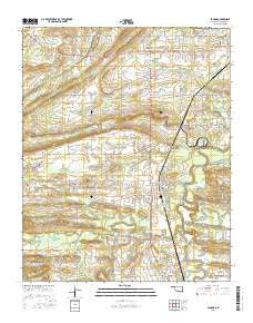 Panama Oklahoma Current topographic map, 1:24000 scale, 7.5 X 7.5 Minute, Year 2016