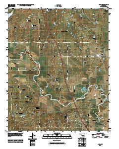 Paoli Oklahoma Historical topographic map, 1:24000 scale, 7.5 X 7.5 Minute, Year 2010