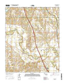 Paoli Oklahoma Current topographic map, 1:24000 scale, 7.5 X 7.5 Minute, Year 2016