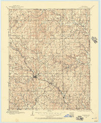 Pawhuska Oklahoma Historical topographic map, 1:125000 scale, 30 X 30 Minute, Year 1909