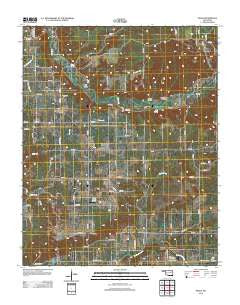 Peggs Oklahoma Historical topographic map, 1:24000 scale, 7.5 X 7.5 Minute, Year 2012
