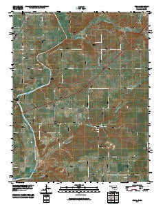 Peoria Oklahoma Historical topographic map, 1:24000 scale, 7.5 X 7.5 Minute, Year 2010