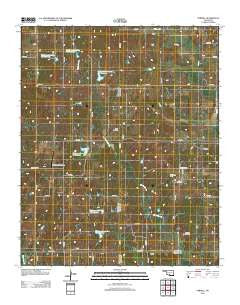 Pernell Oklahoma Historical topographic map, 1:24000 scale, 7.5 X 7.5 Minute, Year 2012