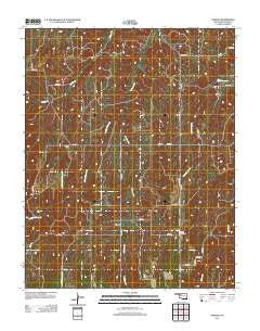 Phroso Oklahoma Historical topographic map, 1:24000 scale, 7.5 X 7.5 Minute, Year 2012