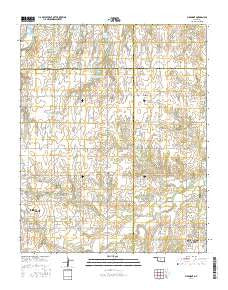Piedmont Oklahoma Current topographic map, 1:24000 scale, 7.5 X 7.5 Minute, Year 2016
