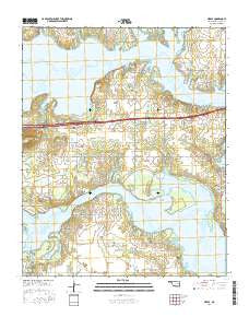 Pierce Oklahoma Current topographic map, 1:24000 scale, 7.5 X 7.5 Minute, Year 2016