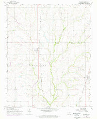 Pocasset Oklahoma Historical topographic map, 1:24000 scale, 7.5 X 7.5 Minute, Year 1966