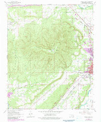 Poteau West Oklahoma Historical topographic map, 1:24000 scale, 7.5 X 7.5 Minute, Year 1968