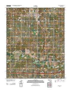 Prague Oklahoma Historical topographic map, 1:24000 scale, 7.5 X 7.5 Minute, Year 2012