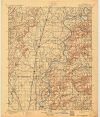 Pryor Oklahoma Historical topographic map, 1:125000 scale, 30 X 30 Minute, Year 1901