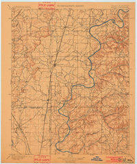 Pryor Oklahoma Historical topographic map, 1:125000 scale, 30 X 30 Minute, Year 1901