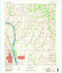 Purcell Oklahoma Historical topographic map, 1:24000 scale, 7.5 X 7.5 Minute, Year 1965