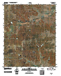 Purdy Oklahoma Historical topographic map, 1:24000 scale, 7.5 X 7.5 Minute, Year 2009
