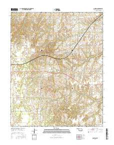 Quinlan Oklahoma Current topographic map, 1:24000 scale, 7.5 X 7.5 Minute, Year 2016