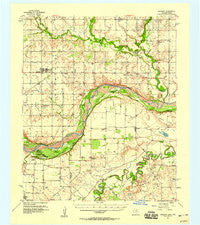 Randlett Oklahoma Historical topographic map, 1:62500 scale, 15 X 15 Minute, Year 1957