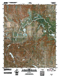 Ravia Oklahoma Historical topographic map, 1:24000 scale, 7.5 X 7.5 Minute, Year 2009
