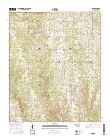 Reagan Oklahoma Current topographic map, 1:24000 scale, 7.5 X 7.5 Minute, Year 2016