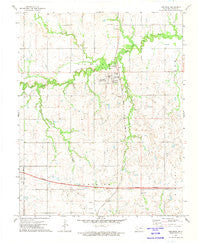 Red Rock Oklahoma Historical topographic map, 1:24000 scale, 7.5 X 7.5 Minute, Year 1972