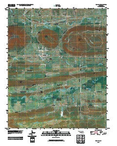 Red Oak Oklahoma Historical topographic map, 1:24000 scale, 7.5 X 7.5 Minute, Year 2010